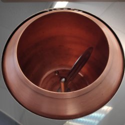 Grageadora a gas de sobremesa para caramelizar garrapiñadas de 2 Kg en cobre