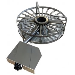Quemador paellero a gas en acero inox con soporte. Diámetro 45cm. Potencia 24Kw