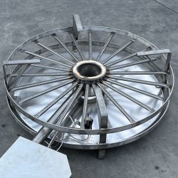 Quemador paellero a gas en acero inox con soporte. Diámetro 45cm. Potencia 24Kw