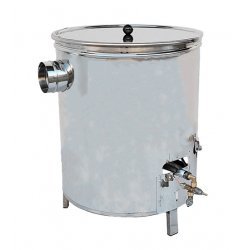 Marmita a gas de calentamiento directo con cuba extraíble y válvula de seguridad. Capacidad 115 litros