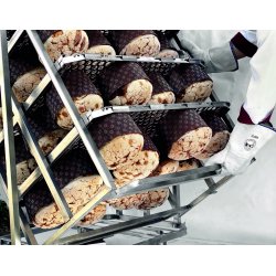 Carro para Panettone y Colomba giratorio con bandeja de 60x45 en acero inoxidable para horno rotativo