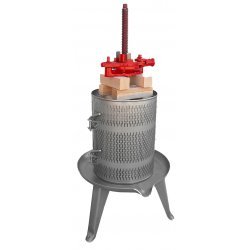 Prensa manual para frutas de husillo Venda T15 con jaula en acero inox y capacidad de 3,9L