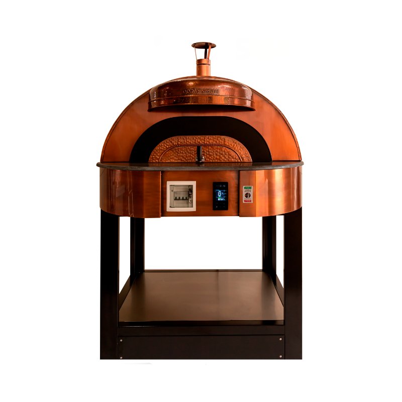 Horno eléctrico para pizza Napolitana de cobre para 4  de 33 Ø. Aprobados por la Vera Pizza Napoletana. 4 pizzas de 33 cm.