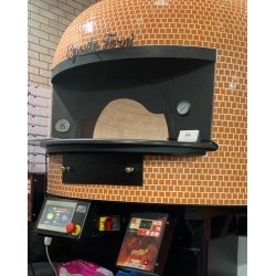 Horno para pizza Napolitana a leña, gas, pellets o combinado. Mosaico naranja