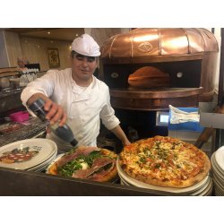 Horno rotativo para pizza Napolitana a leña, gas, pellets o combinado. Cobre Imperial