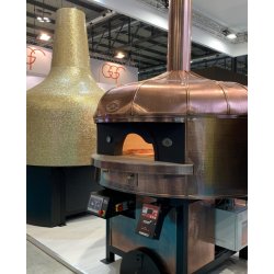 Horno rotativo para pizza Napolitana a leña, gas, pellets o combinado. Cobre Imperial