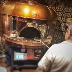Horno rotativo para pizza Napolitana a leña, gas, pellets o combinado. Cobre tradicion