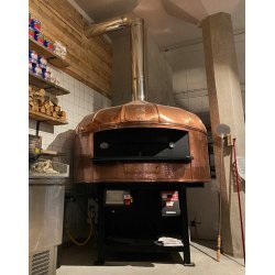 Horno rotativo para pizza Napolitana a leña, gas, pellets o combinado. Cobre Imperial