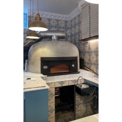 Horno estático para pizza Napolitana a leña, gas, pellets o combinado. Enfoscado color