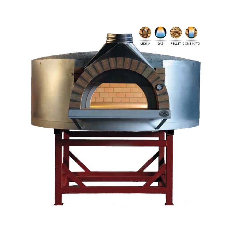 Hornos estáticos de encastre o metal para pizza Napolitana a leña, gas, pellets o combinado.