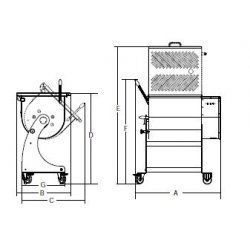 Mezcladora de carne PROGRAMABLE con cuba volcable ME 120 BA EVO EL. 162 litros/120 Kg.