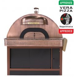 Horno de pizza eléctrico de cobre, latón o aluminio para pizza napolitana Sud Forni. Importadores oficiales