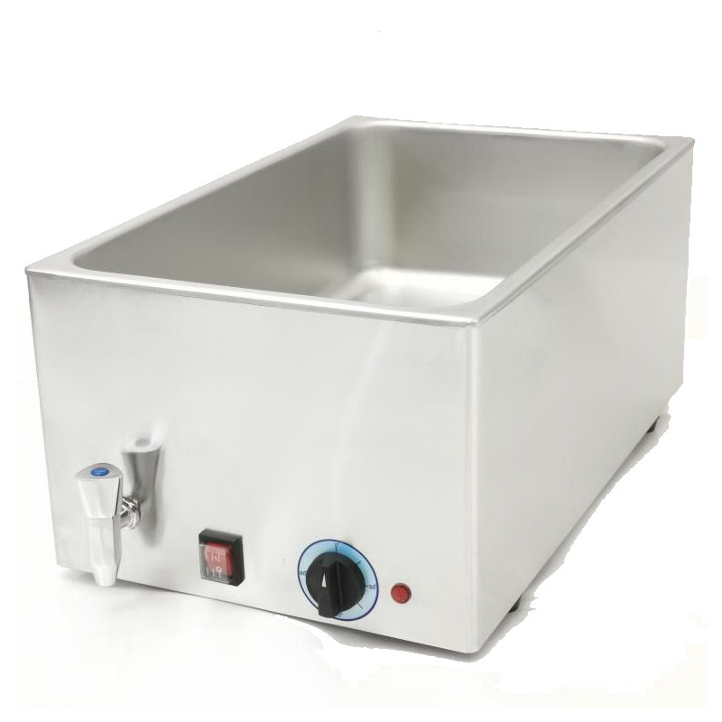 Baño maría de sobremesa GN 1/1 con grifo de descarga
