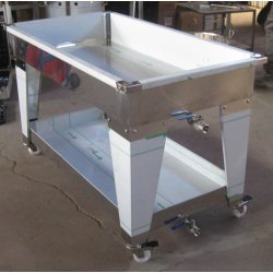 Mesa de desuerado o escurrido y distribución de cuajada de queso de 180x80cm