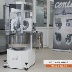 Amasadora de brazos industrial Conti 70 Kg con variador de velocidad y panel táctil