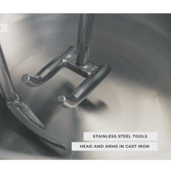 Amasadora de brazos industrial Conti 50 Kg con variador de velocidad y panel táctil