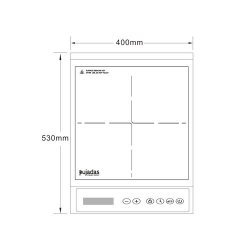 Placa de inducción IP Pro 35 XL de 3500w de Ø 33cm