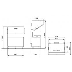 Lavavajillas Silanos Doble Cúpula Serie N-1300 EVO 2 HY-NRG