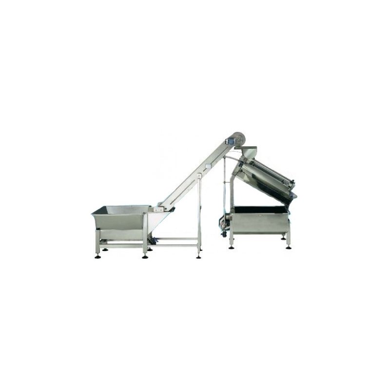 Peladora automática de calamares modelo Silvy con alimentador