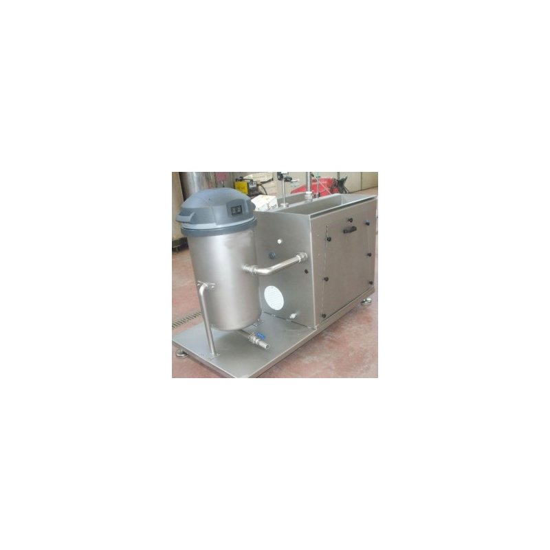 Máquina de evisceración de un puesto para pescado| Aspiración de vísceras y escamas