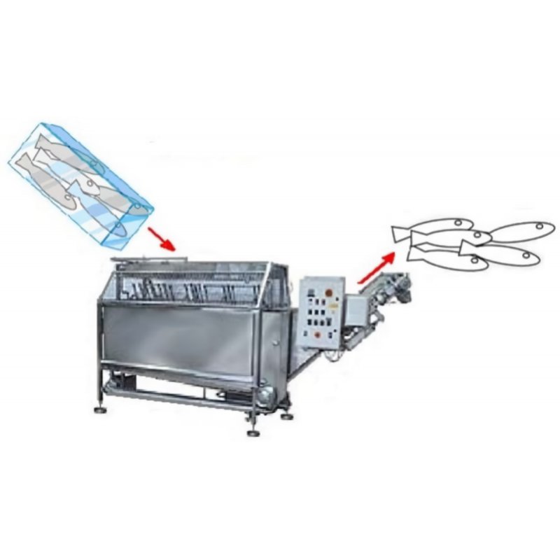 Descongeladora continua rápida para pescado y marisco | Producción automática