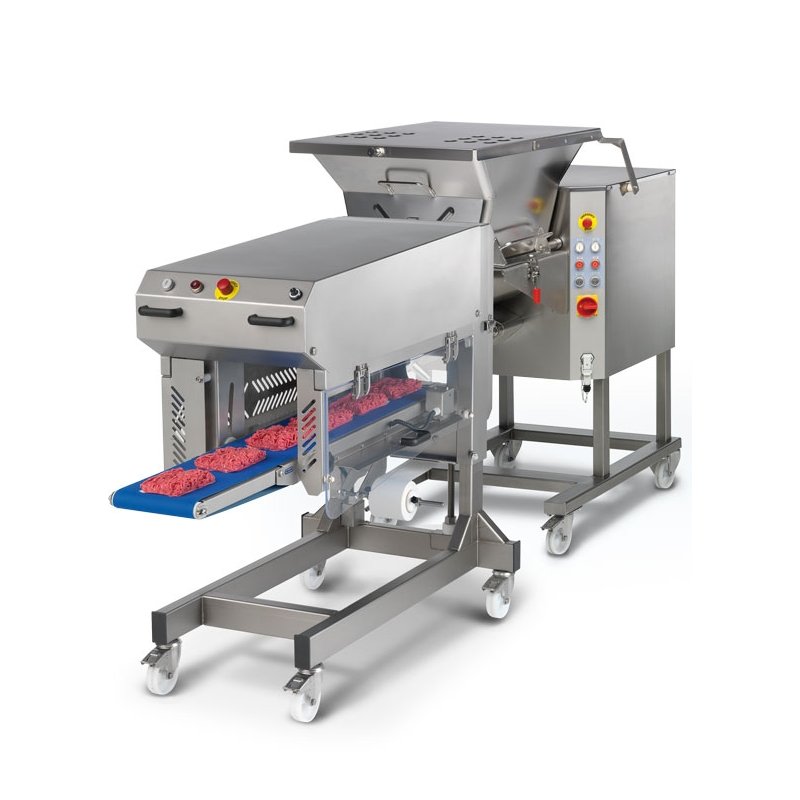 Picadora de carne automática profesional C/E 900 con mezclador y opción de elevador