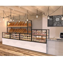 Vitrina Integra Refrigerada IN60/80-140A blanca con 3 estantes y puertas correderas