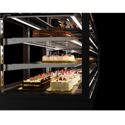 Vitrina Integra refrigerada blanca IN60/80-140G con sistema Grab & Go y 3 estantes