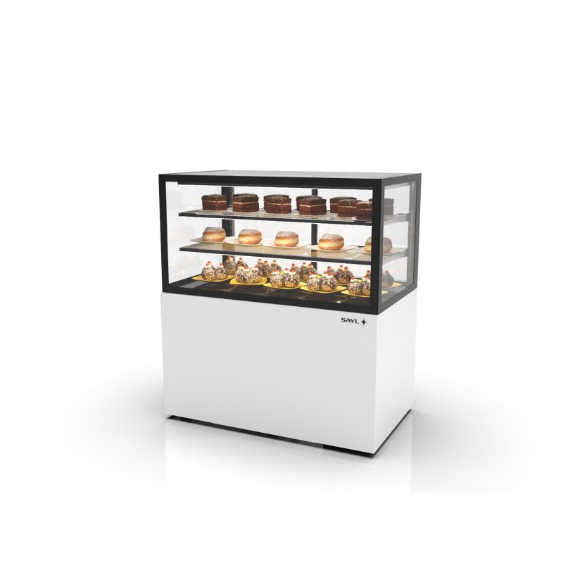 Vitrina vertical refrigerada Integra IN100/50-110 blanca con 2 estantes de cristal y control táctil LED