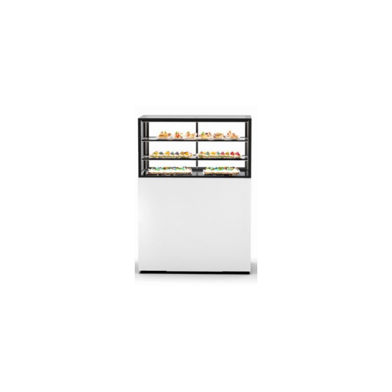 Vitrina vertical Integra IN100/50-140CG negra con 2 estantes de cristal, luz LED y calor seco Sahara