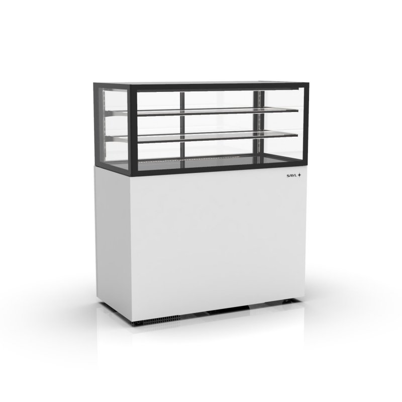 Vitrina neutra blanca IN120/50-140N | LED, estantes regulables y diseño elegante