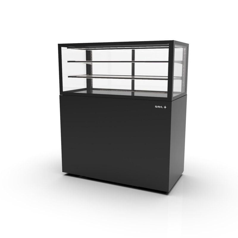 Vitrina neutra negra IN120/50-140N -B- | Compacta, alta visibilidad y profesional