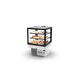 Vitrina Drop-In refrigerada DP60-50 blanca | Cristal templado y frío ventilado