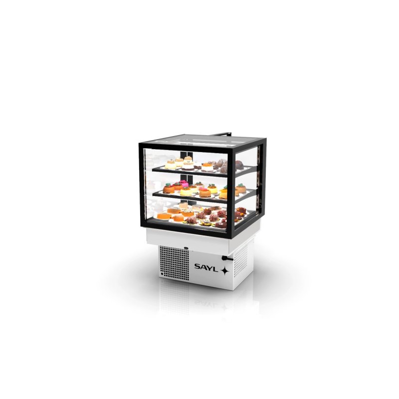 Vitrina Drop-In refrigerada DP60-50 blanca | Cristal templado y frío ventilado