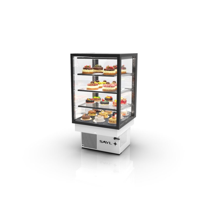 Vitrina Drop-In refrigerada DP60-80 blanca | Conservación óptima con LED y frío ventilado