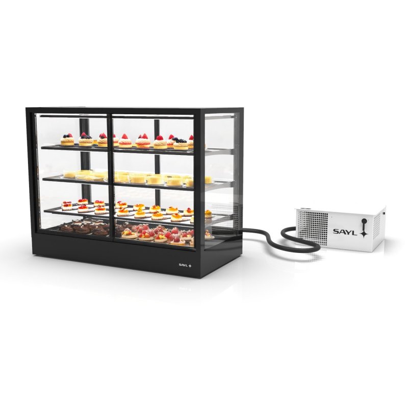 Vitrina refrigerada IN120-90RA blanca con grupo remoto, cristal templado y control táctil profesional