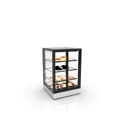 Vitrina refrigerada IN60-90RAZ blanca con grupo remoto, LED, 3 estantes regulables y control táctil profesional