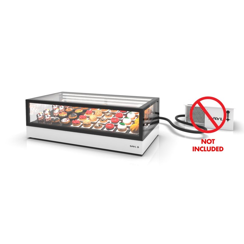 Vitrina refrigerada IN120-40RZ blanca con grupo remoto, LED, estantes regulables y control táctil profesional