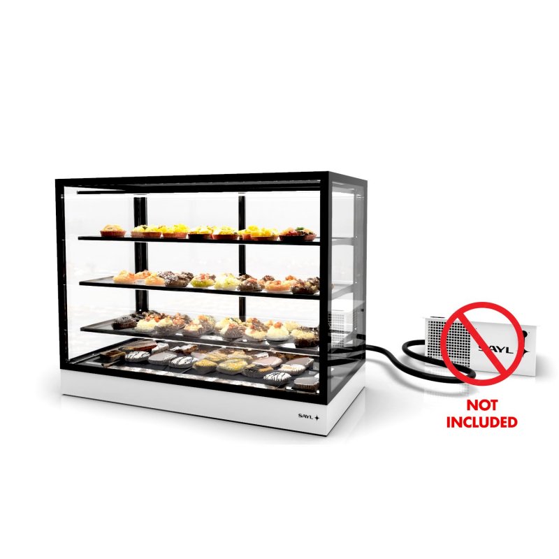 Vitrina refrigerada IN120-90RZ profesional con grupo remoto y estantes regulables de cristal templado