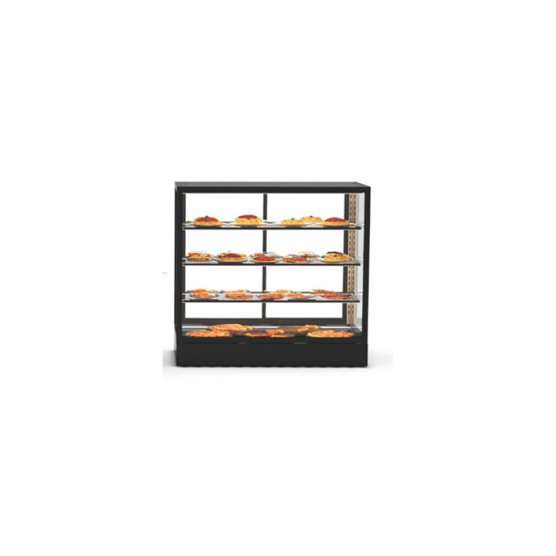 Vitrina sobremostrador IN100-90CG blanca con calor seco y frontal grab & go para hostelería profesional