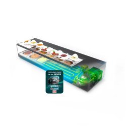 Vitrina refrigerada sobremostrador negra Logic Tapas VTLG4-I para 4 bandejas GN 1/3