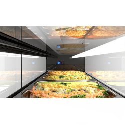 Vitrina refrigerada sobremostrador negra Logic Tapas VTLG8-I para 8 bandejas GN 1/3