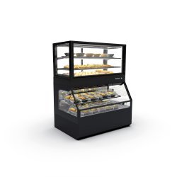 Vitrina modular Combi COC5N con calor seco Sahara y zona neutra, 3 estantes LED y puertas ciega inferior + correderas