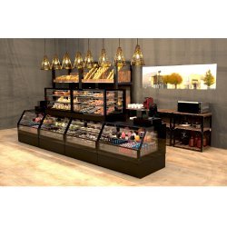 Vitrina modular Combi COC8N con calor seco Sahara y zona neutra, 4 estantes LED y puertas ciega inferior + correderas