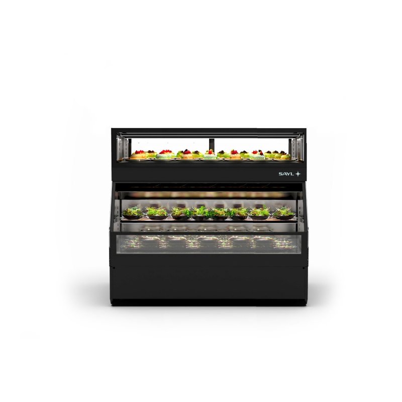 Vitrina Combi COF2F refrigerada con 1 estante regulable y doble cristal térmico