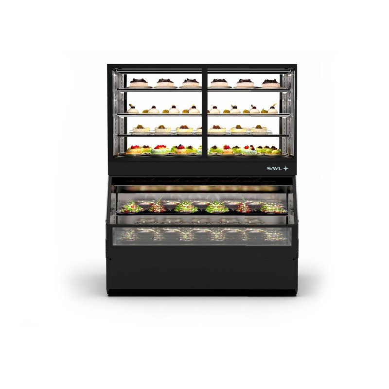 Vitrina Combi COF8AF refrigerada con 4 estantes regulables y puertas correderas
