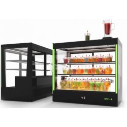 Vitrina refrigerada Sayl Pak PAK-RCA-W con puertas correderas frontales y 3 estantes LED para vinos y hostelería