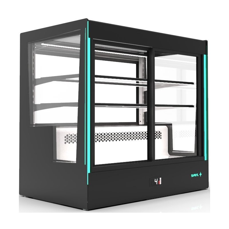 Vitrina refrigerada Sayl Compak CPAK-RAA compacta para hostelería con frío ventilado y estantes iluminados LED