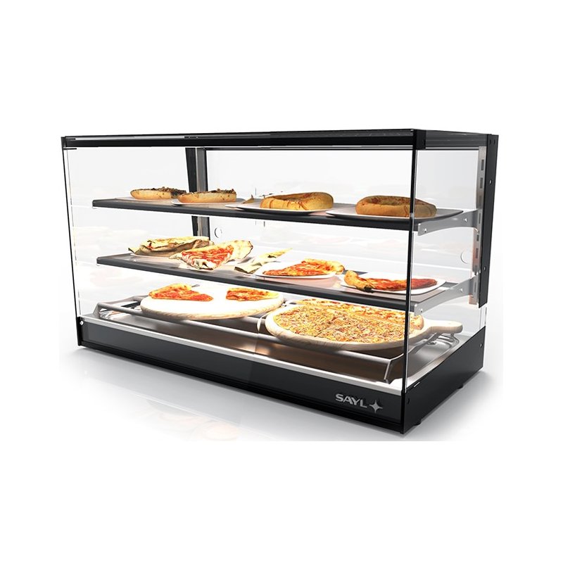 Vitrina caliente sobremostrador Sahara Tapas CLO24S-2 de calor seco con puertas correderas
