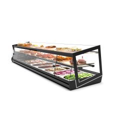 Vitrina refrigerada Kube VCKB4GRP sobremostrador con triple exposición y grupo remoto